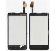 Touch screen (sensor) for LG X135 Optimus L60i Dual, black big ic (6mm) / small ic (5mm)